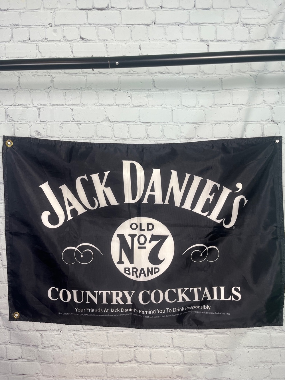 Jack Daniels Flag Banner Heavy Duty Canvas with grommets